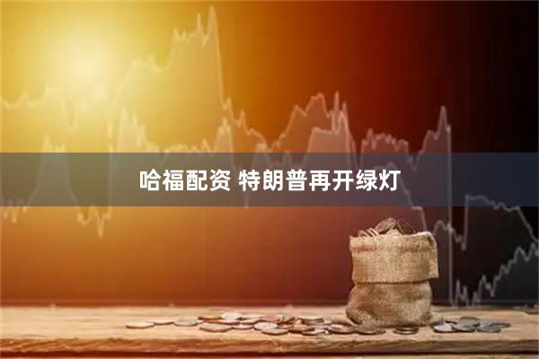 哈福配资 特朗普再开绿灯